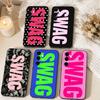 Y2K Style SWAG  Phone Case For Samsung Galaxy A73,A72,A71,A70,A53,A52,A51,Soft Silicone Black Cover