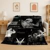 3D Singer Star Flannel Blanket Soft Warm Throw Blanket for Bedroom Living Room Bed Travel Camping Picnic Gift