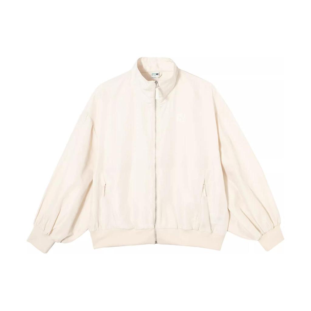 Puma Nfuse Jackets Solid Color Loose Fit Lapel Zipper Jacket Women Jackets Snow-White 628392-87