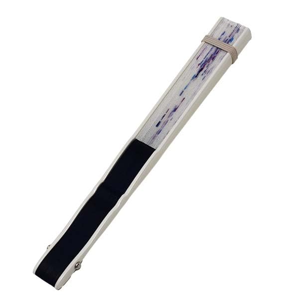 [Stylish Kimono Iroha] Women's Fabric Fan, Dyed Frame, Blossom Blue, Cherry Blossom