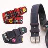 Trendy Flower Rivets Waist Belt with Candy Color Eyelet Adjustable Waist Band For Casual Outfit Party Waist Decoration