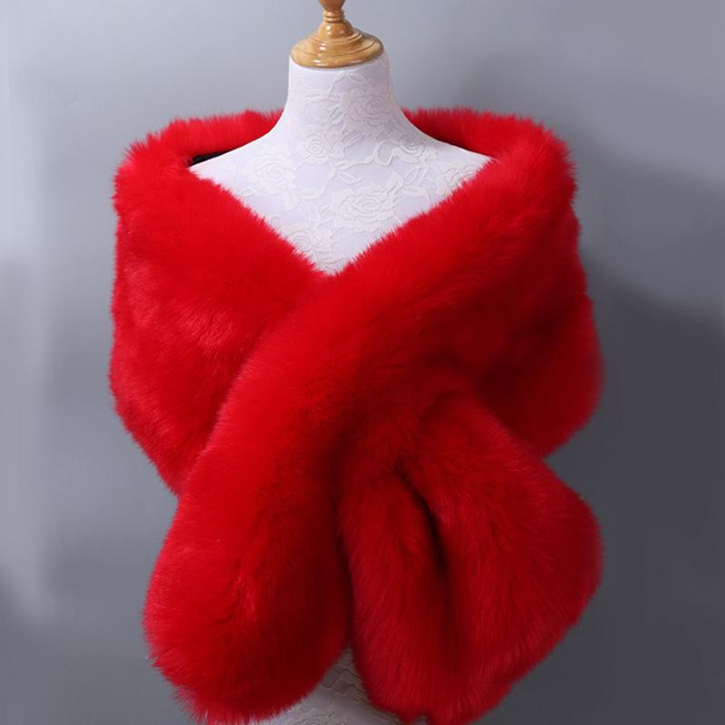 

Женская роскошная шаль из искусственного меха, зимняя свадебная утолщенная мягкая теплая удобная шаль из искусственного меха для свадебной вечеринки M