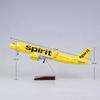 Airplane Model 320 Aircraft A320 NEO Spirit Airlines 47cm Resin Light & Wheel Landing Gear Collection Plane Enthusiast Gift