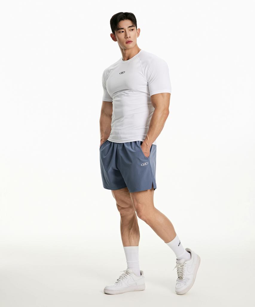 BORN TO WIN Symbol B Compression Short Sleeve [White]