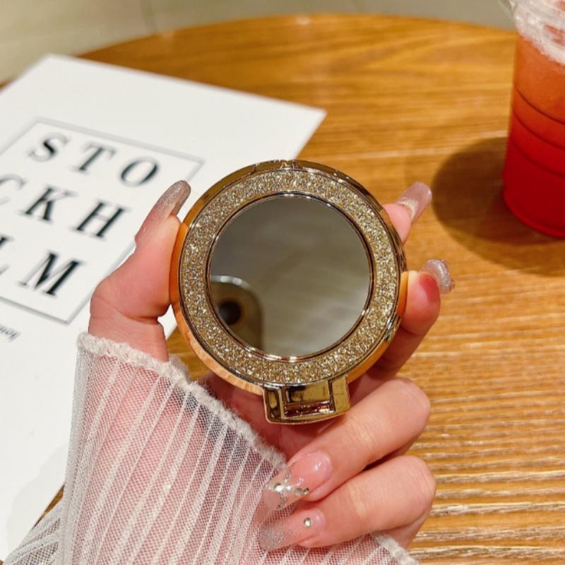 

Блестящий держатель-кольцо для мобильного телефона, круглое зеркало, подставка-крепление для сотового телефона для iPhone, Samsung, Xiaomi, универсальная подставка для телефона