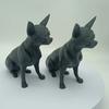 3D Printed Chihuahua Figurine, Modern Black Dog Statue, Plastic Puppy Sculpture for Desk Decoration, Gift for Pet Lovers