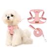Trendy Premium Suede Dog Harness Leash Set - Adjustable Pet Chest Strap Soft & Durable Puppy Kitten Fashion Accessories