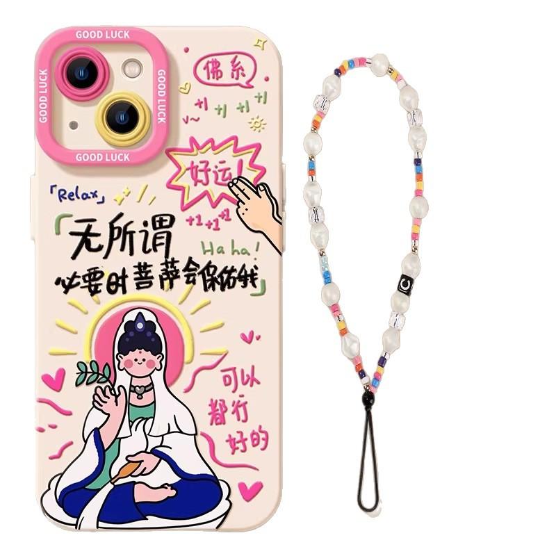 Apple 17promax mobile phone case new iphone16pro bodhisattva 13 silicone 14 new 12 advanced sense 15