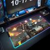 Metal Slug Mouse Pad RGB Gaming Mousepad Big LED Pad PC Desk Mat Luminous Mouse Pad Large Keyboard Mats Table Rug With Backlit