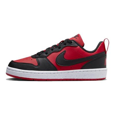 Court Borough Low Recraft GS Black University Red Kids Sneakers White DV5456-600