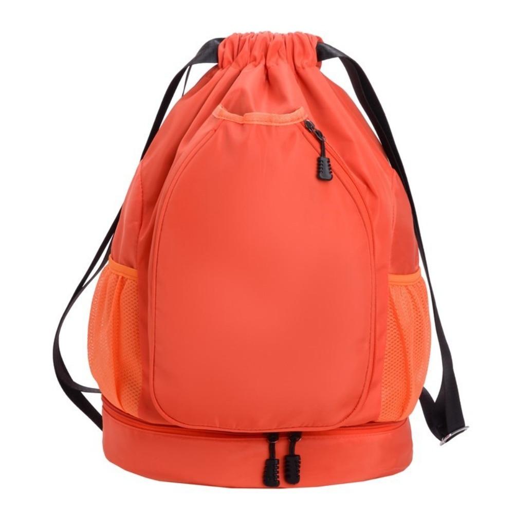 

С карманом для обуви Спортивная сумка для бадминтона большой вместимости на шнурке Сумка для фитнеса Домашний фитнес оранжевый
