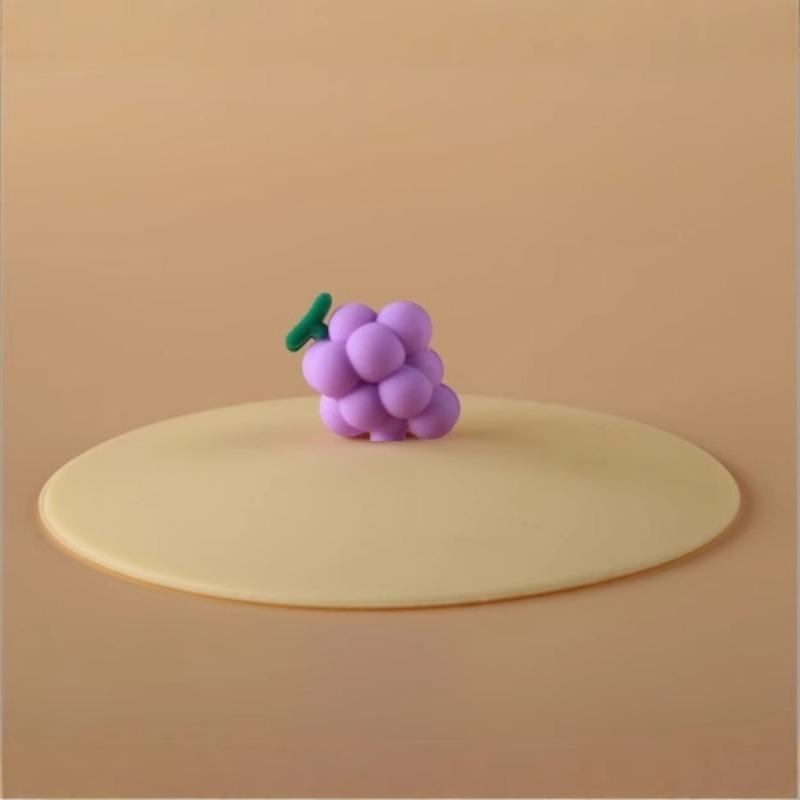 Tasse Silikon-Becherdeckel Universeller Frühstücksbecherdeckel Lebensmittelgeeigneter Deckel Niedliches Cartoon-Design