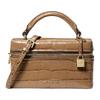 Fascia con chiusura Jana borsa a tracolla in pelle di mucca goffrata coccodrillo borsa tote geometrica mini da donna color cammello