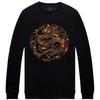 Men's Plus Size Chinese Dragon Crew Neck Sweatshirt - Spring/Autumn Trendy Loose Fit Top