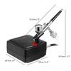 25psi 10L/min Mini Precision Dual-Action Airbrush Spray Guns And Air Compressor Suit Black / White