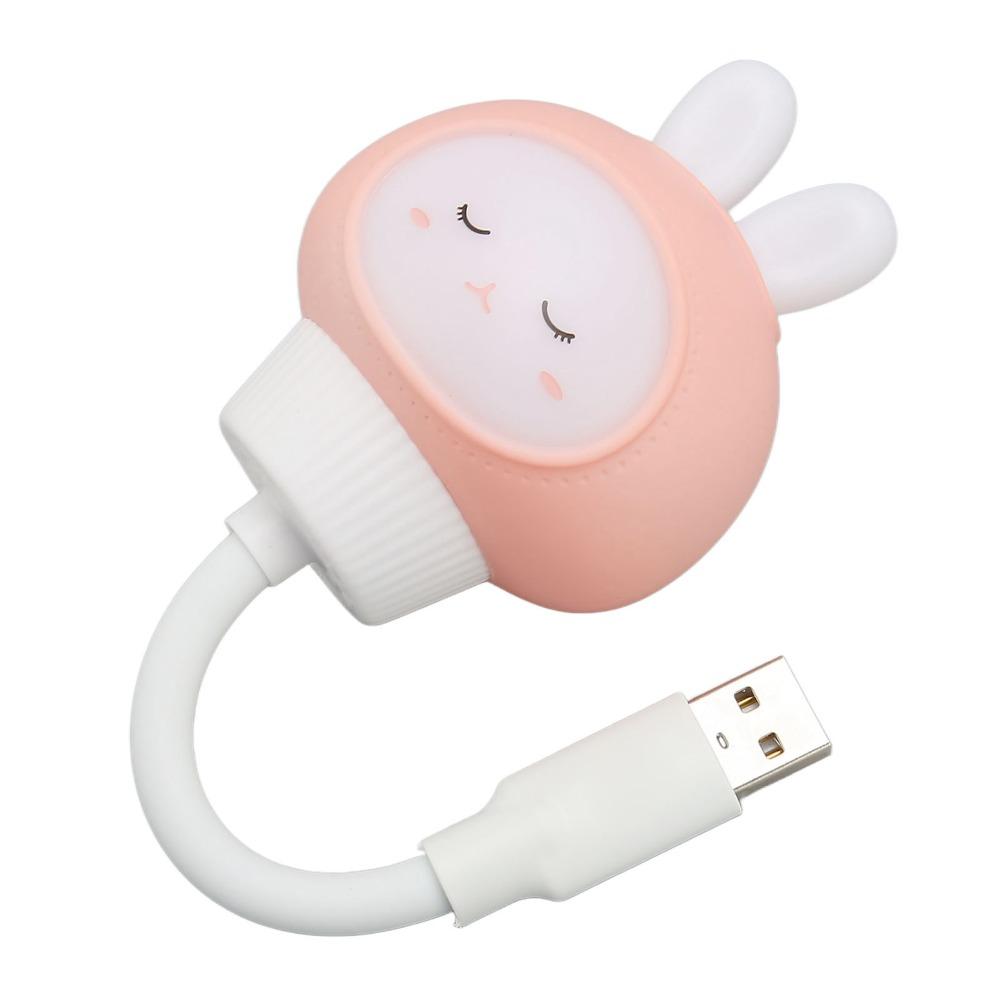 3 Brightness Levels USB LED Light Eye Protection Cute Voice Control Light Portable Timing Function USB Night Light Dormitory Use