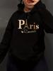 Paris Loose Sweatshirt Casual Long Sleeve Women Autumn and Winter  Comfortable Pullover Crewneck Loose Female Clothes