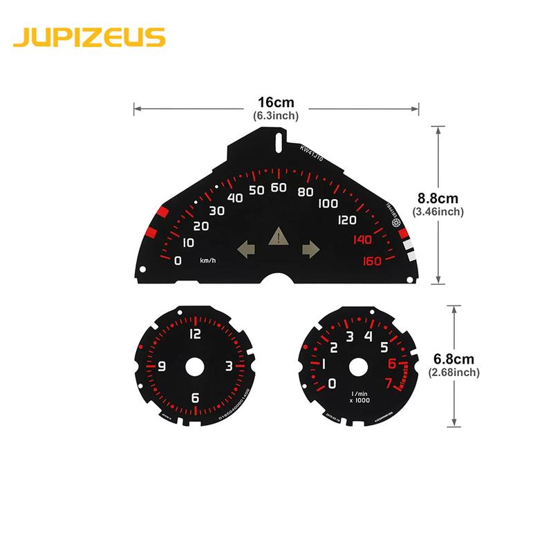 3PCS Car Digital Dashboard Racing Speedometer Digitaltacho Dash Board For Smart Fortwo 451 Gauge Face W451 2011-2015 Accessories