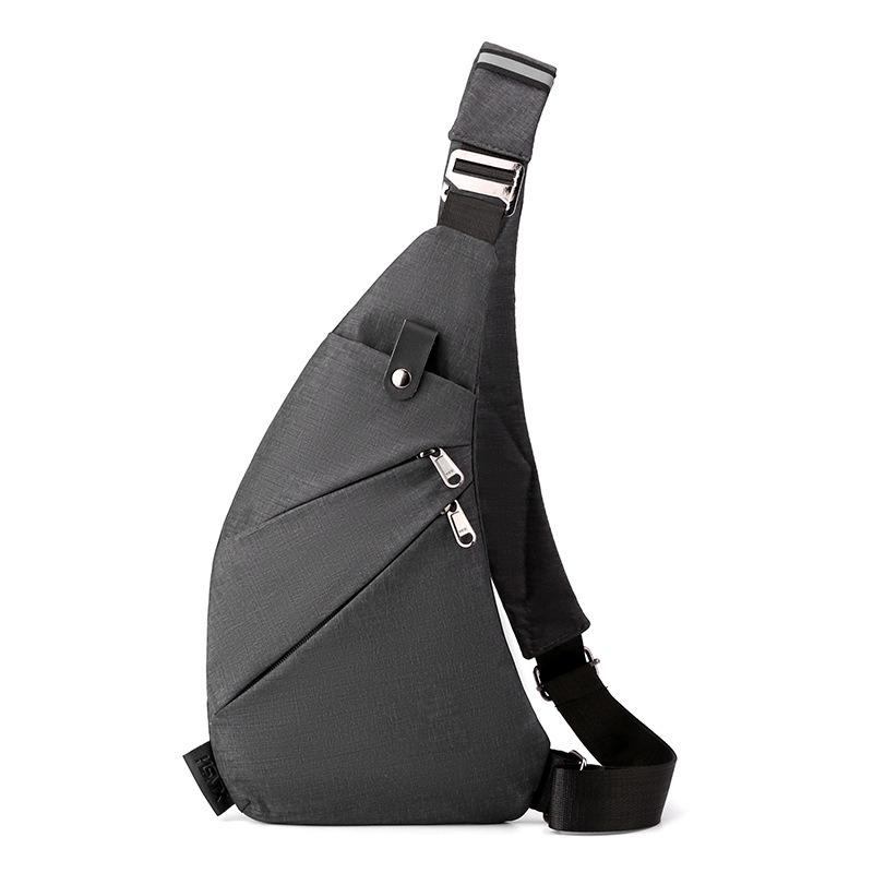 Men's breast bag, gun bag, messenger bag, multi-functional leisure bag, shoulder bag, anti-lost and anti-theft bag.