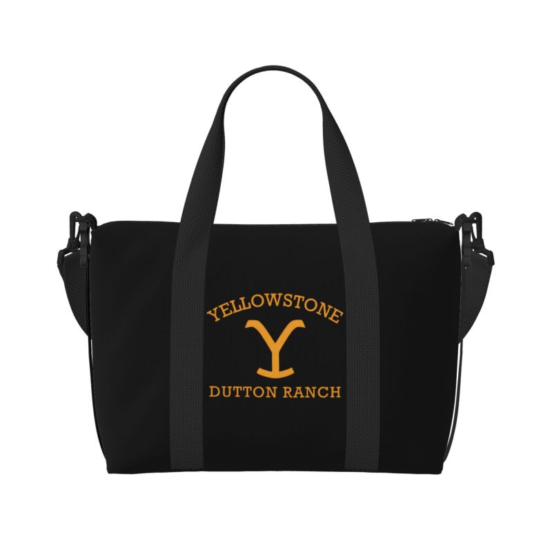 

Yellowstone Dutton Ranch Graphic Print Travel Duffel Bags Unisex Waterproof Foldable Luggage Bag Lightweight Durable Handbag