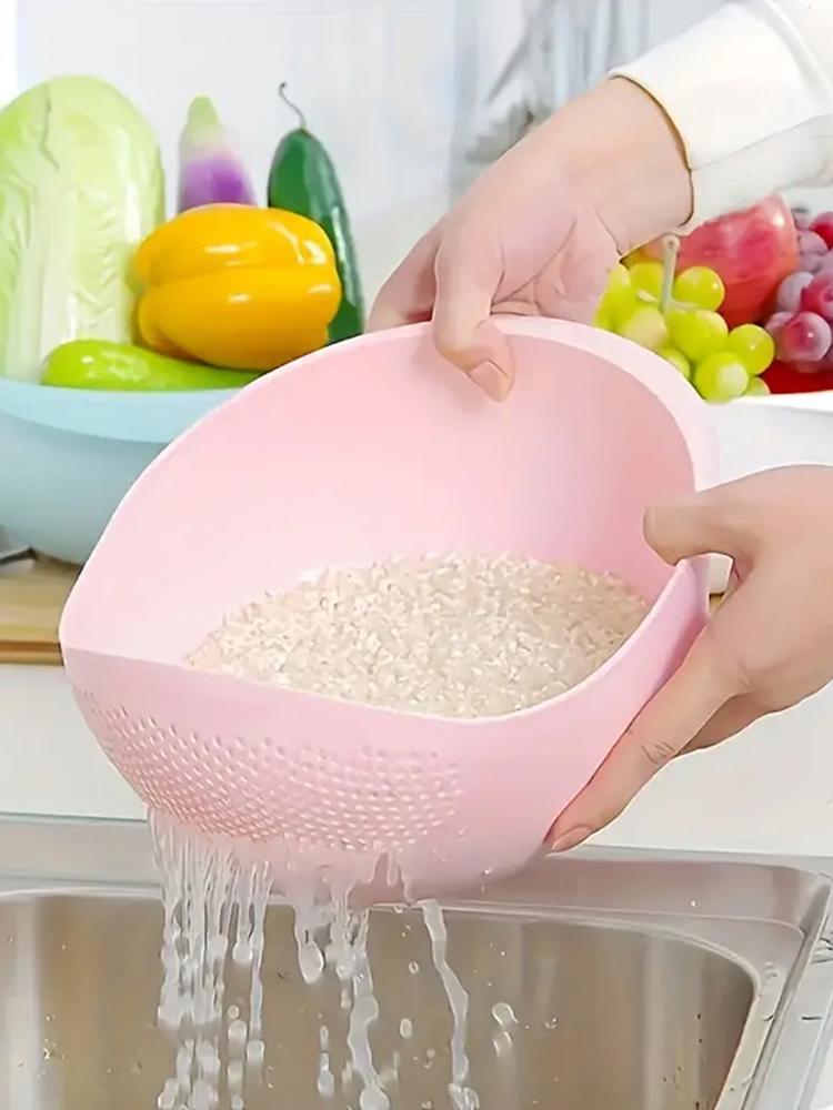 Thickened Plastic Kitchen Rice Washing Sieve, Multi-functional Creative Kitchen Vegetable Washing Basket, Drain Basket
