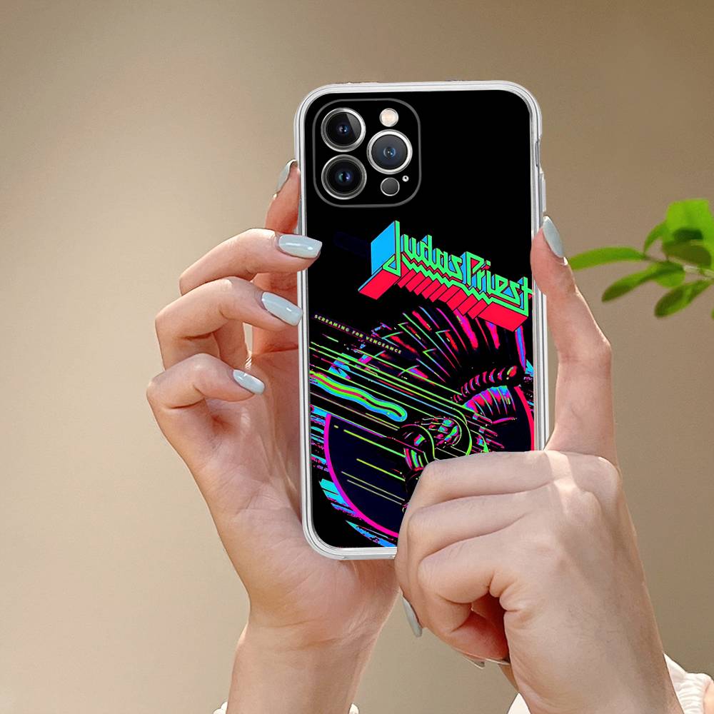 

Band J-Judas P-Priest Phone Case For IPhone 11 13 16 12 17 14 15 Pro Max Plus Soft Clear Back Cover Coque iPhone 14 pro
