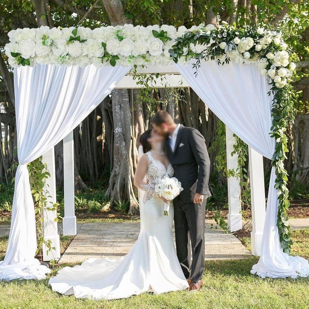 3D Wedding Road Lead Simulated Fake Flower Backdrop Arched Door Flower Row  Garlands Accessories