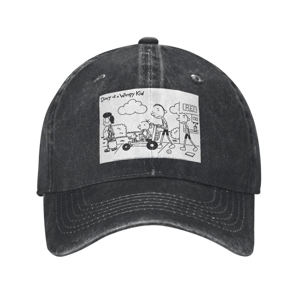 Diary of a Wimpy Kid Group Denim Fabric Cap Casual Baseball Caps Adjustable Hat Summer Unisex Baseball Hats