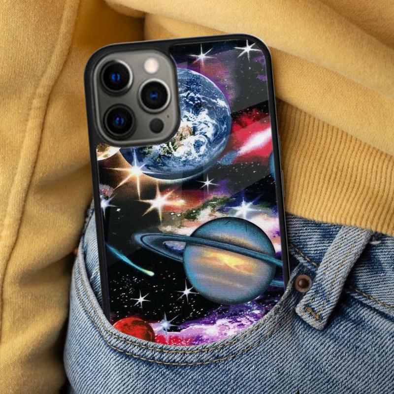 Moon Stars Space Soft Phone Case for iPhone 17 Air 16e Pro Max 15 Pro 13 14 Plus 11 12 MagSafe Magnetic Coque