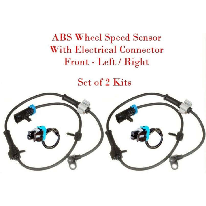 2x ABS Wheel Speed Sensor W/Connector Front L/R Fits Cadillac Chevrolet GMC