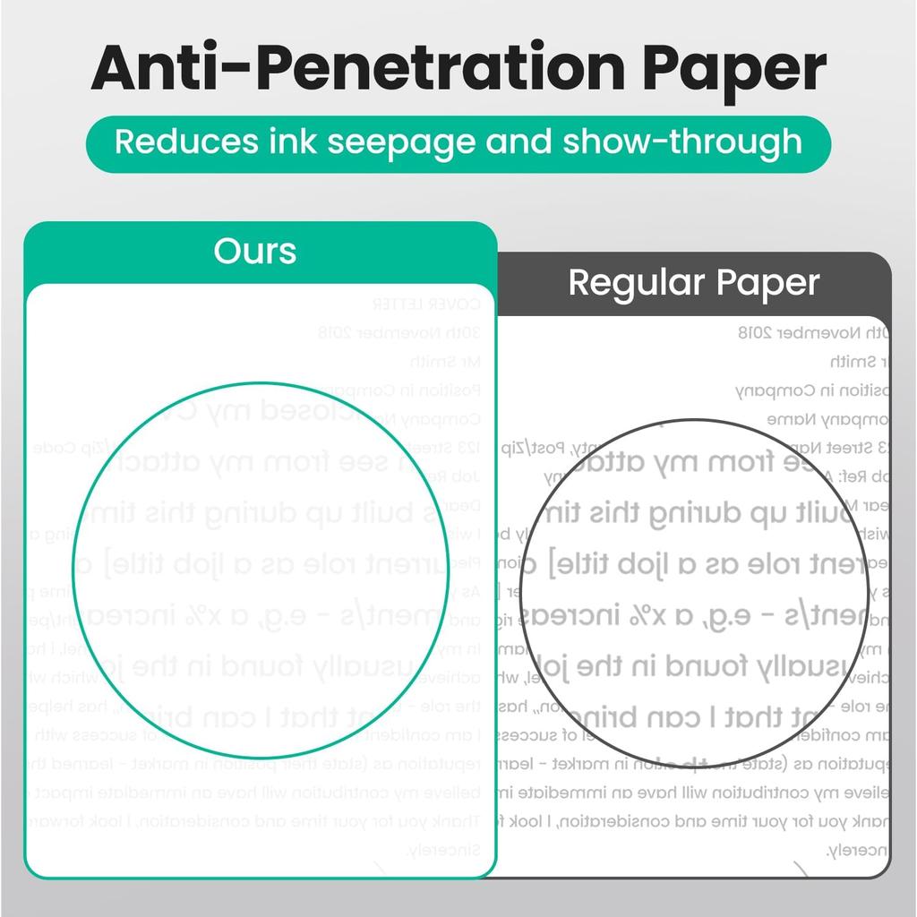 Thermal Printer Paper 8.5x11 Inch, 100 Sheets US Letter Size Foldable Paper, Long-Term Archival Quality, Compatible with CamScanner P1 Pro Printer,