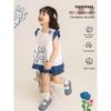 Youyou Girls' Summer Cotton Outfit Set