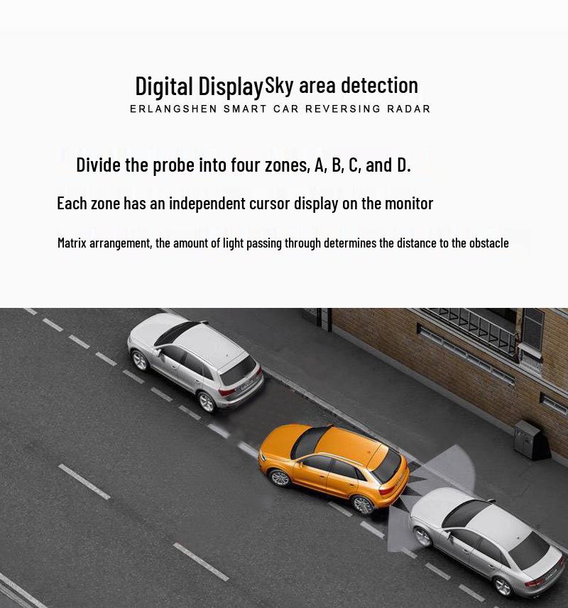 Car Voice Parking Assist System with Reversing Camera and Rear 4 Probes.