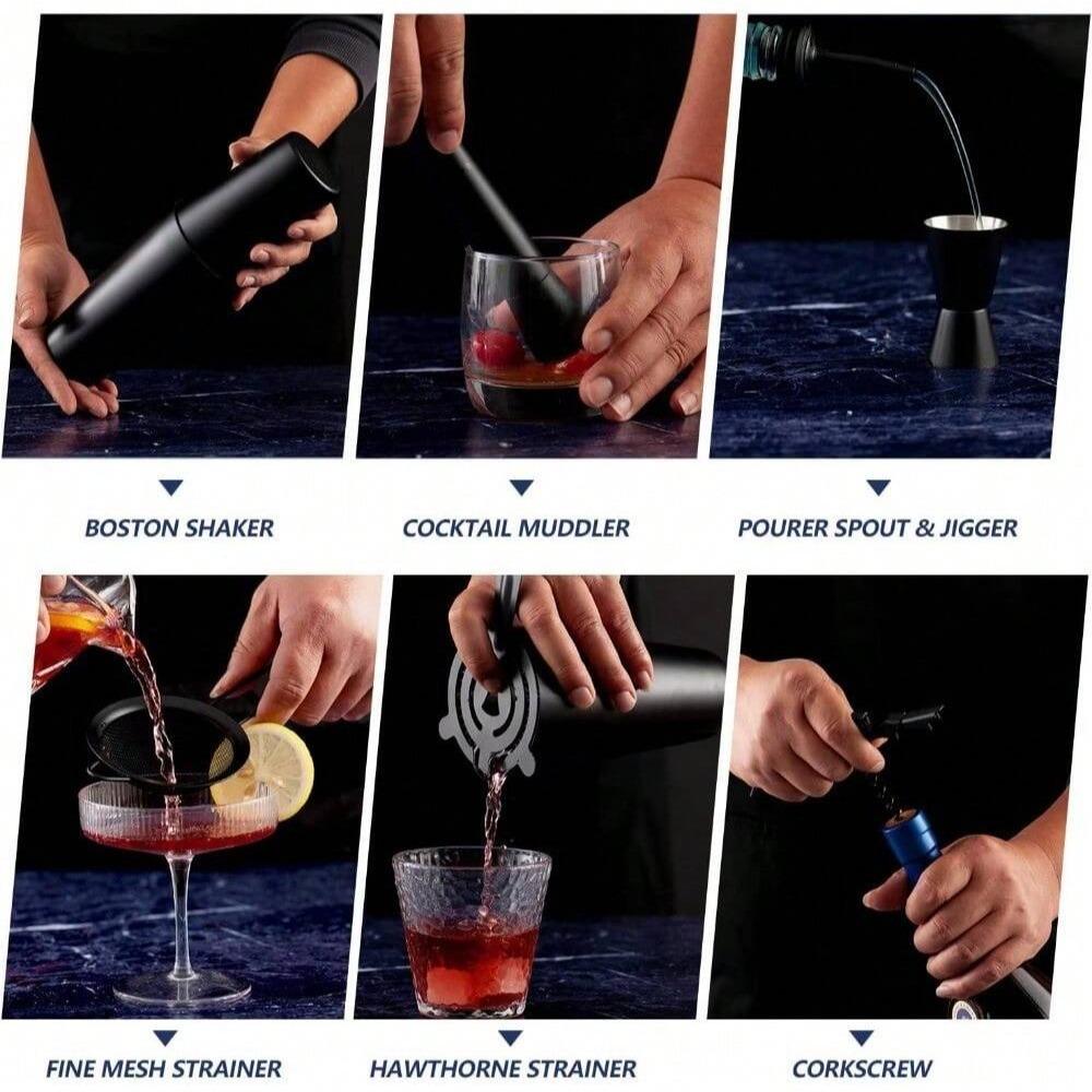 Cocktail Shaker Set, Bar Set Cocktail Mixing Drink Making Set, Professional Bar Tools and Home Beverage Bar Tools, Bartender Set