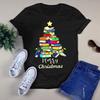Libro Albero di Natale Luce di Natale Buon Natale Regalo Magliette da Uomo e da Donna