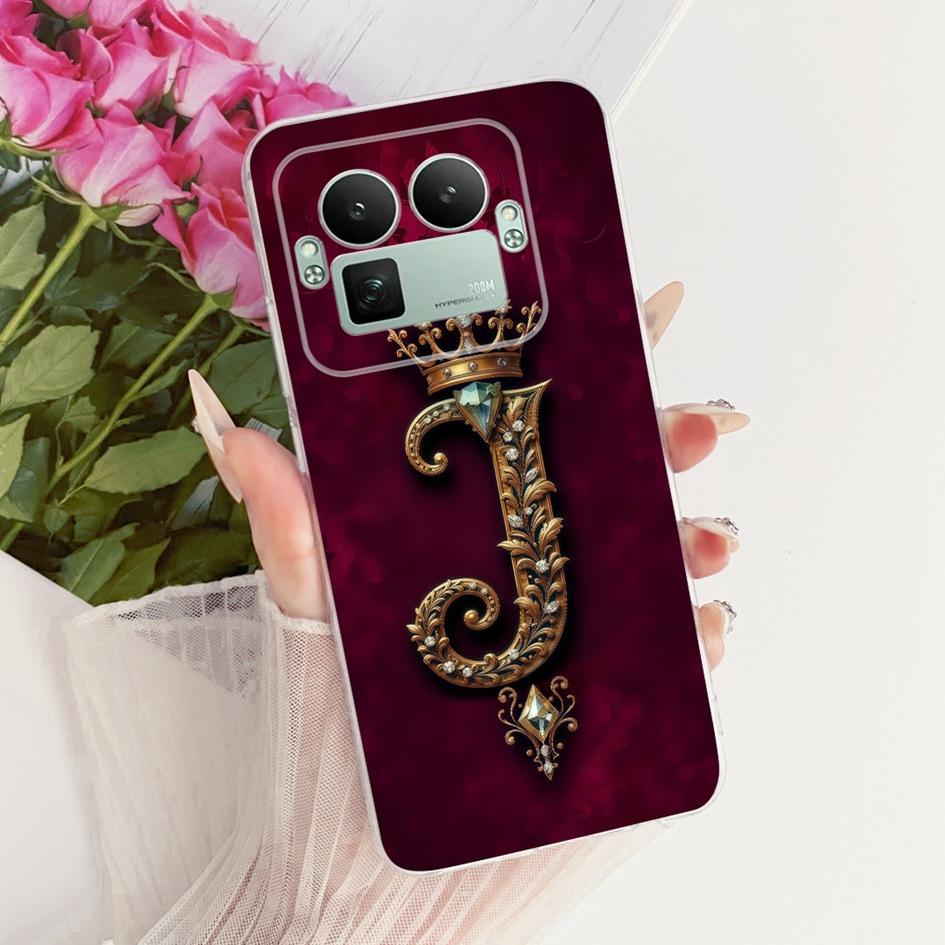 Für Realme GT8 Hülle Realme GT 8 Pro Cover 2025 Mode Buchstaben Krone Capa Weicher Silikon Stoßfänger Für Realme GT8 Pro RMX5210 Fundas