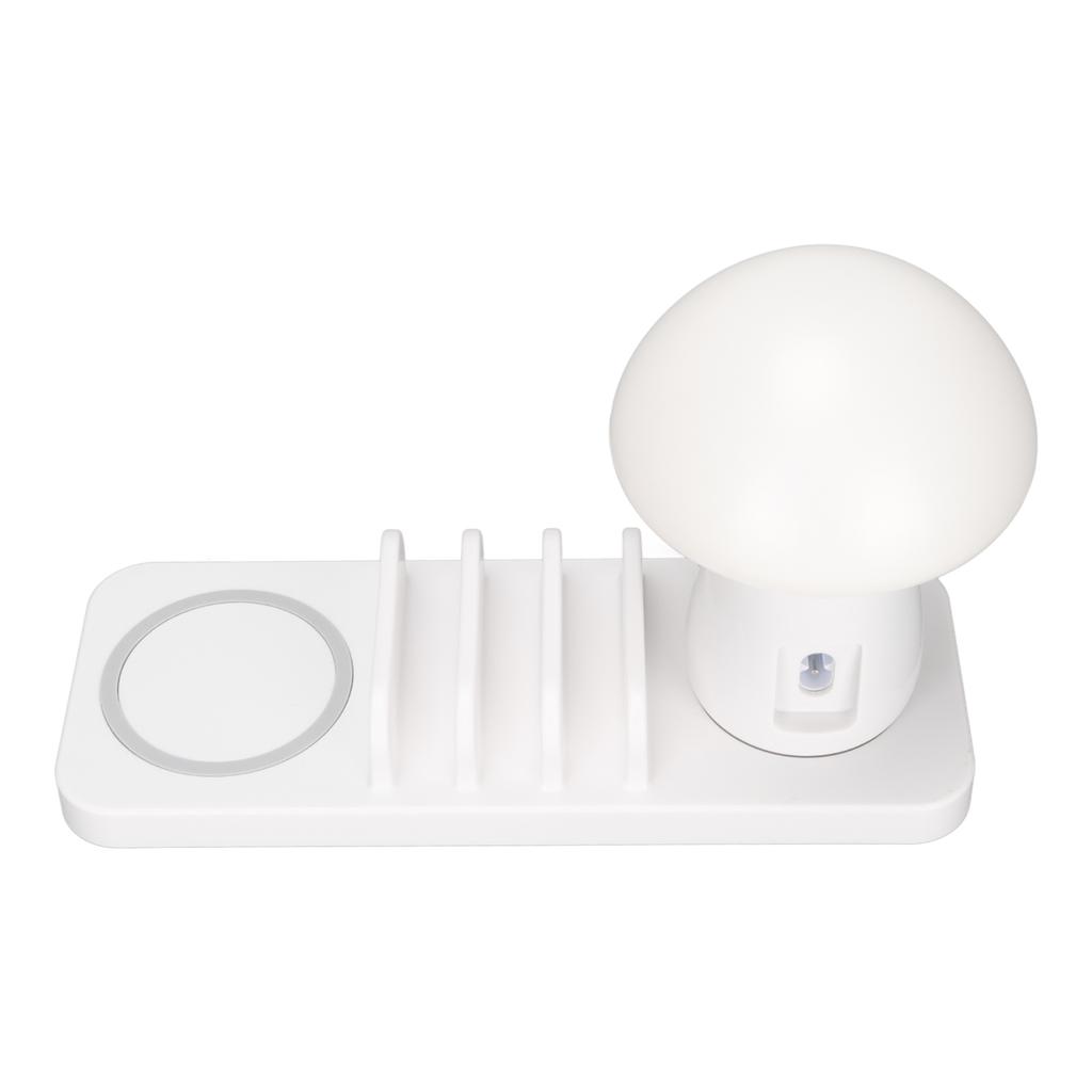 Wireless Charging Stand 10W USB Fast Charge Mushroom Night Light Multiport Wireless Phone Charger