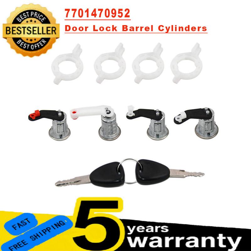 4pcs/set Car Door Lock Barrel Cylinders For Renault Master 2 Mascott Opel Movano 2 Nissan Interstar 1998-2008 7701470952 256524