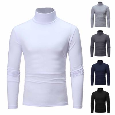 Herren Herbst Winter Rollkragen Langarm Slim Pullover Pullover Bluse Top