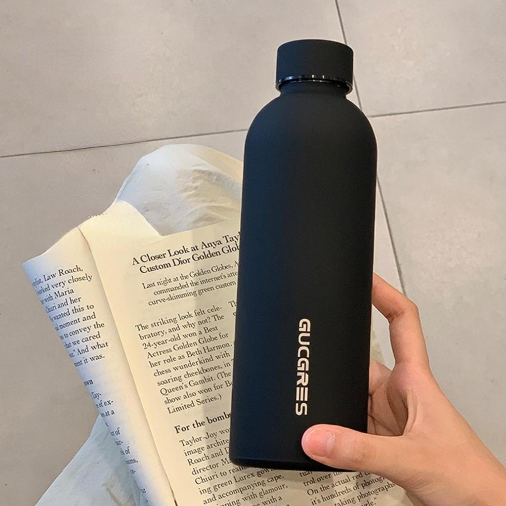 American Style Dual-Layer Stainless Steel Cup Portable Water Bottle Sports Wide Mouth Insulated Thermos Flask for Outdoor Use