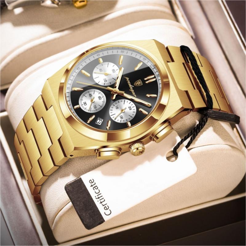 This Is A Newly Designed Fashion Sports Watch Multifunctional Hands with Waterproof Luminous Triple Display Dial Luxury Men's Watch