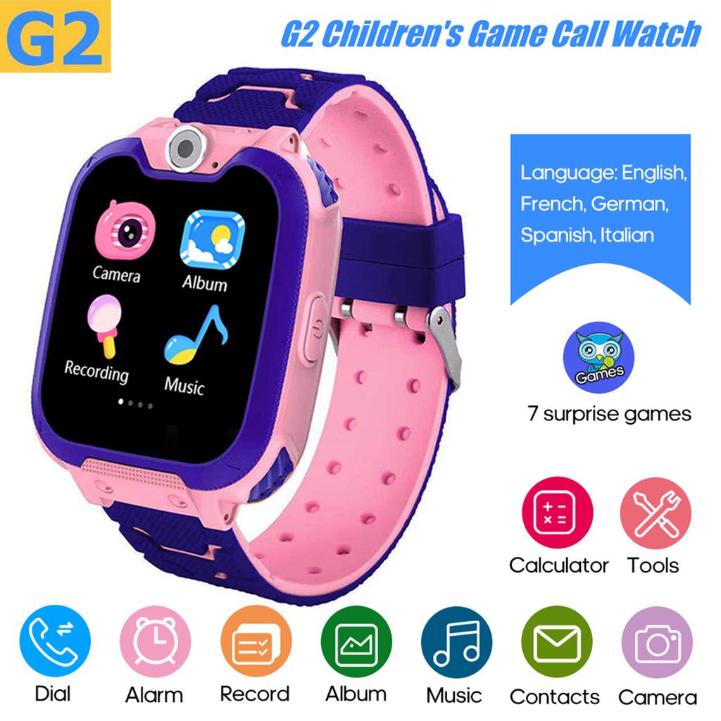 G2 Intelligent Kids Watch Children Smartwatch Built-in 7 Children Puzzle Games Phone Watch Built-in