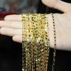 Exquisite 925 Silver Fashion 18K Gold Filled Necklace For Women Men Size 16-30 Inch Jewelry Chain Wholesale
