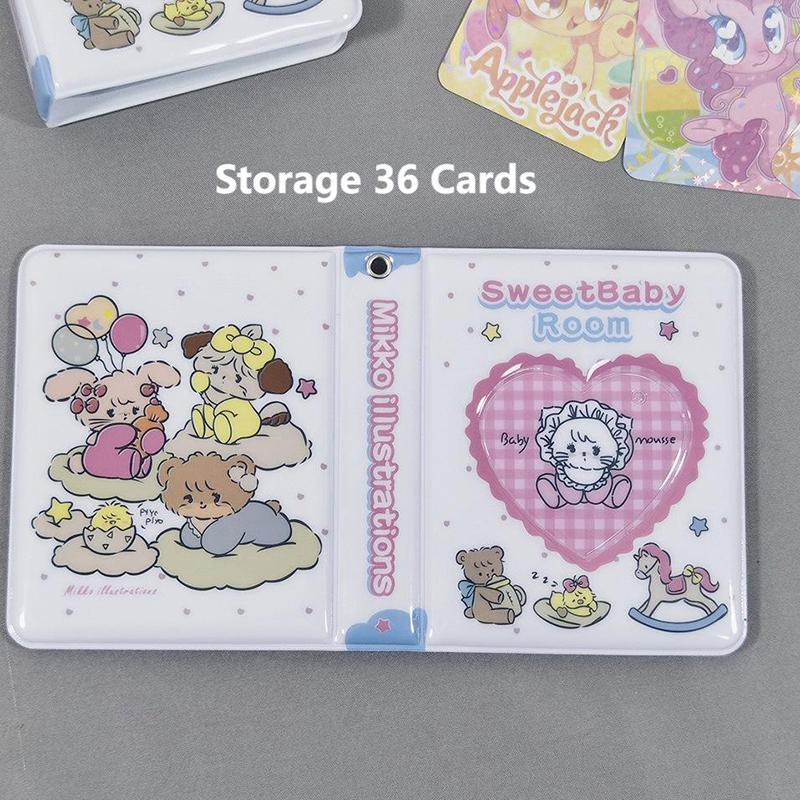 

Двустороннее хранилище 3-дюймовый мини-переплет Kpop альбом милый Микко имя карточка книга фотоальбом с 20/18 карманами маленький буклет карт