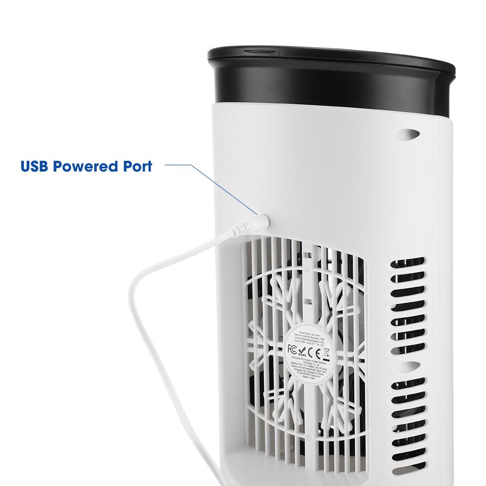 Compact Air Conditioner & Humidifying Fan with 7-Color LED Lights
