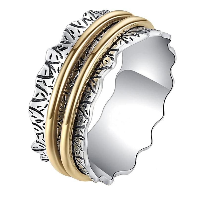 Buy Anxiety Ring For Women Men Moon Fidgets Rings 2022 Trend Punk Rings