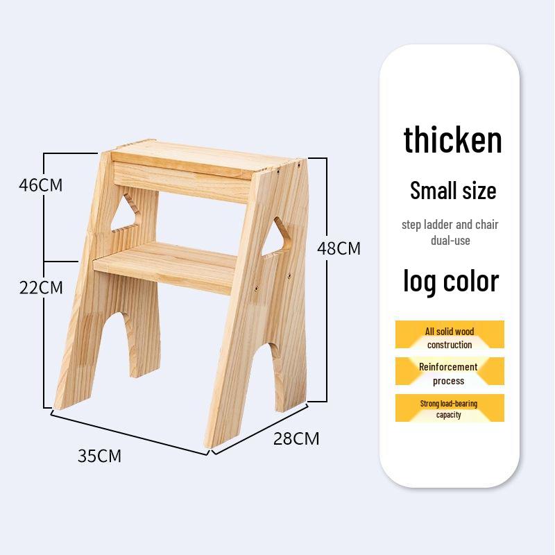Деревянная пятиступенчатая лестница и складной стул-стремянка многофункциональная А-образная для дома и сада