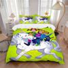 3Pcs Pippi Friends Ride Horse Bedding Set Soft Fabric Duvet Cover Pillowcases Home Christmas Xmas Halloween Gift 1 Duvet Cover 2 Pillowcase G170