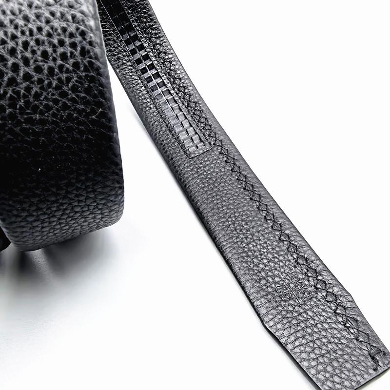 Herren Automatik Business-Gürtel aus Rindsleder (Vollnarbenleder) mit modischer Schnalle