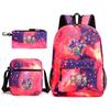 Demon Hunter Girl Group Backpack Kpop Backpack Digital Color Printing Boys And Girls School Bag Shoulder Bag Three-Piece Set